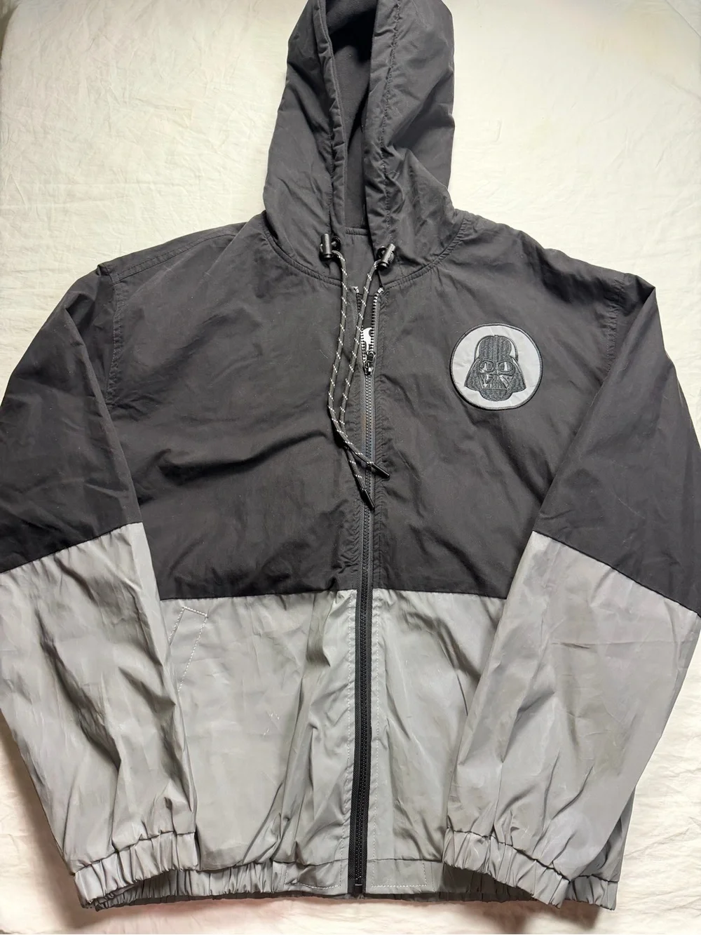 Star Wars Men's Black & Gray Hooded Windbreaker Jacket